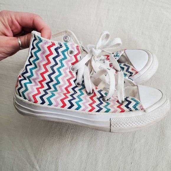 Converse Chevron Hightop Shoes kids 12 - Picture 6 of 8